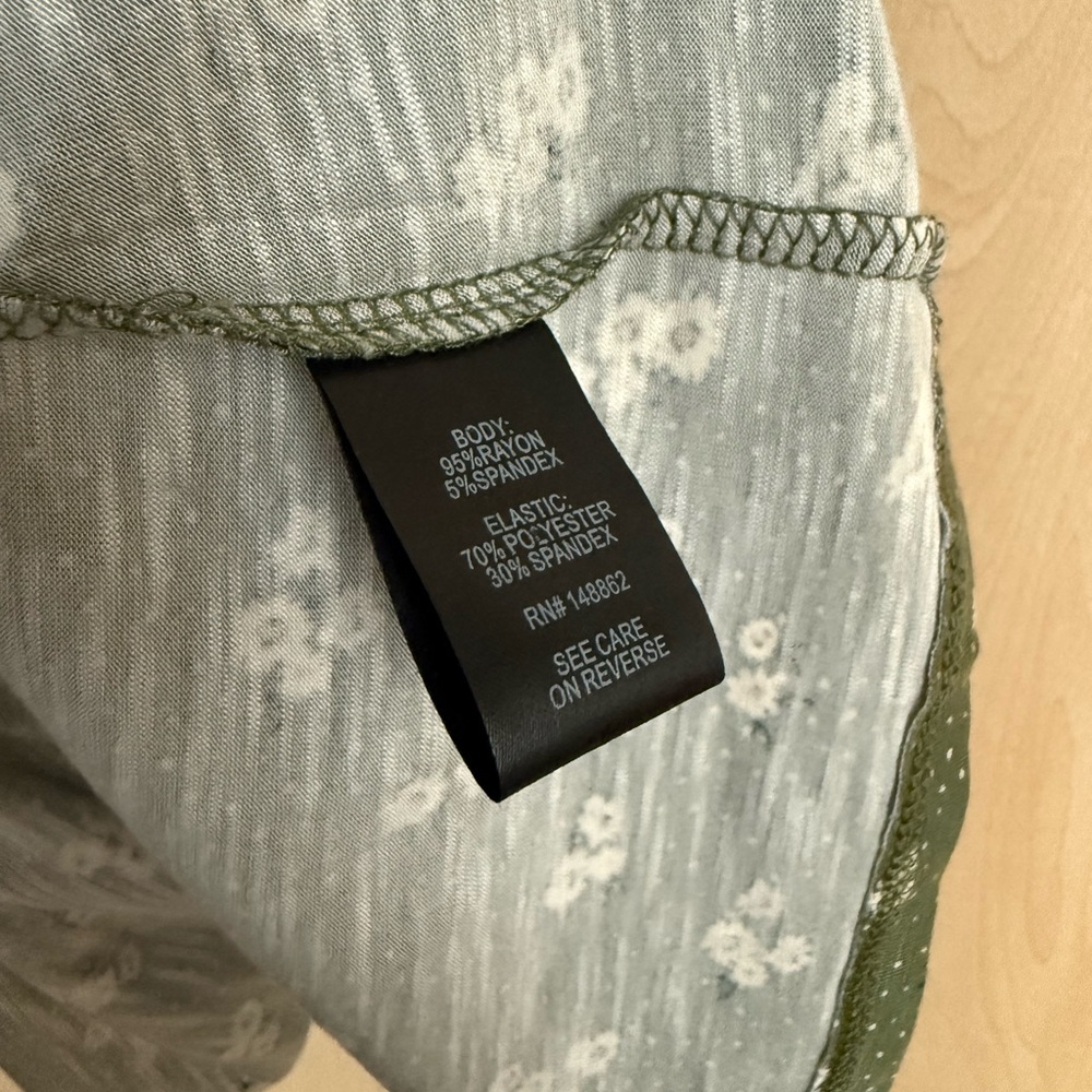 Torrid Olive Floral Dress - Picture 3 of 3